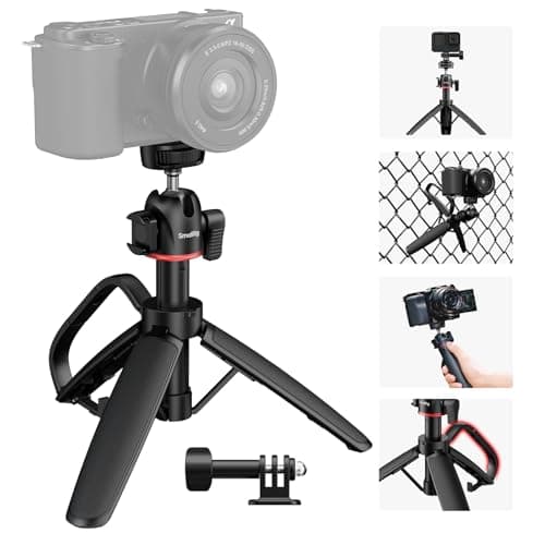 Image of SMALLRIG Portable Mini Desktop Tripod, Tabletop Tripod in Carabiner Shape with 360° Ball Head, for DSLR, Camera, for DJI Pocket3/ Action 5/4, for Insta 360 X5-5285B