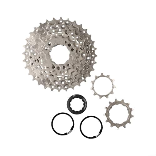 Image of Gdfnmogo 7 Speed Cassette, Freewheel Bike Freewheel, Steel Flywheel, Bike Screw, Alloy Steel MTB Bike Rear Hub, 7 Speed Cassette Flywheels Sprocket(11-32T)