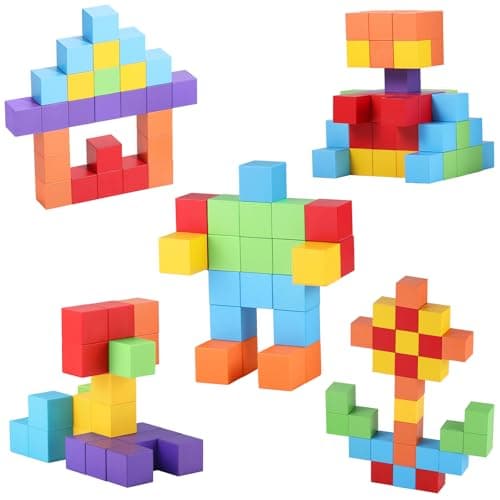 Image of GAGAKU Magnetic Building Blocks - Magnetic Cubes Magnetic Blocks for 2 3 4 5 6 Years Magnet Building Blocks Number Preschool STEM Educational Construction Toys Gift 18 month+