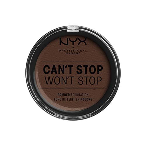 Image of NYX Professional Makeup Can't Stop Won't Stop Full Coverage Powder Foundation, Matte Finish, Shine Control, Long Lasting, Vegan Formula, Shade: Deep Espresso