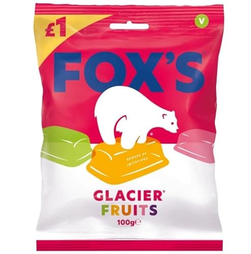 Image of Fox's Glacier Fruits Hard Boiled Sweets, 100g Bags - 12 Pack x 100g