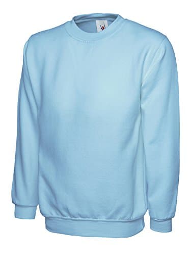 Image of Uneek 300g Plain Classic Crewneck Sweatshirt -Sky Blue - Large