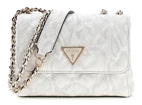 Image of GUESS cross body bag shoulder bag Giully II Mini 2 Comp Convertible Flap Bag Cream White creme-white