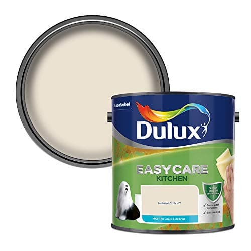 Image of Dulux Easycare Kitchen Matt Emulsion Paint For Walls And Ceilings - Natural Calico 2.5 Litres
