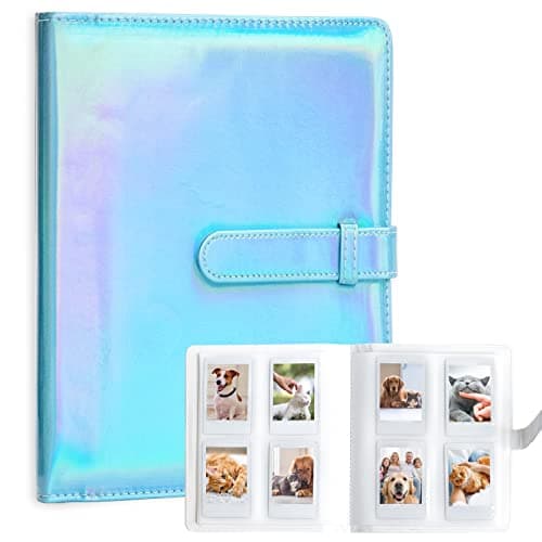 Image of 128 Pockets Photo Album for Fujifilm Instax Mini LiPlay 11 12 90 70 50S 26 25 9 8+ 8 7S Instant Camera, Polaroid Snap SnapTouch PIC-300 Z2300 Mint Zip Instant Camera Printer (Magic Light Blue)