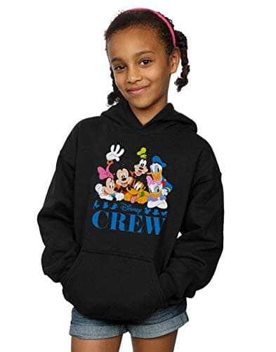 Image of Disney Girls Mickey Mouse Disney Friends Hoodie Black 9-11 Years