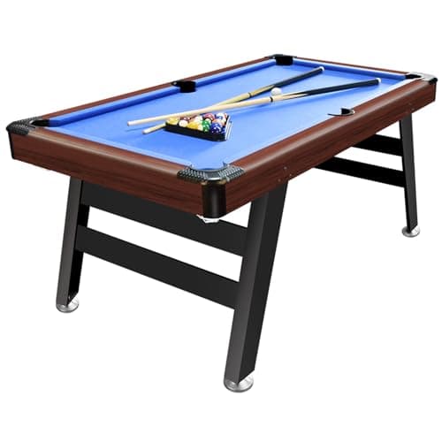 Image of OYE 5FT Steady Billiards Game Table Snooker Table Pool Table Set with Ball Return, Great Gift for Family, Blue 164 * 85.5 * 80CM