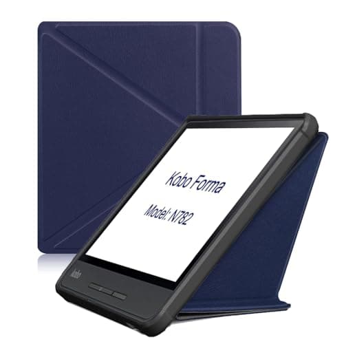 Image of E-Reader Cover for Kobo Forma N782 8 inch (2018 Release Version),Ultra Slim Lightweight with Auto Sleep/Wake Up Function Folio Leather Case for KOBO Forma 2018 8" E-Book (Blue)