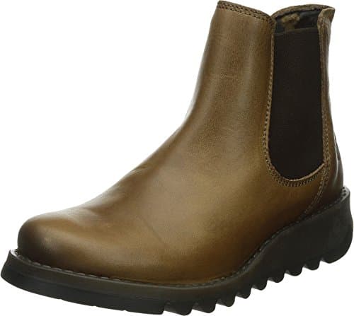 Image of Fly London Women's Salv Chelsea Boots, Brown Camel, 6 UK