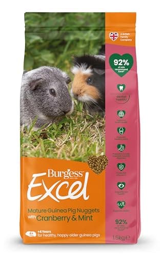 Image of Burgess Excel Guinea Pig Food with Cranberry & Mint for Mature Pets - 1.5kg Nuggets