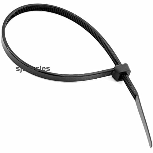 Image of HDIUK 100 Cable Ties Size 200 x 4.8 millimeters Black Zip Ties