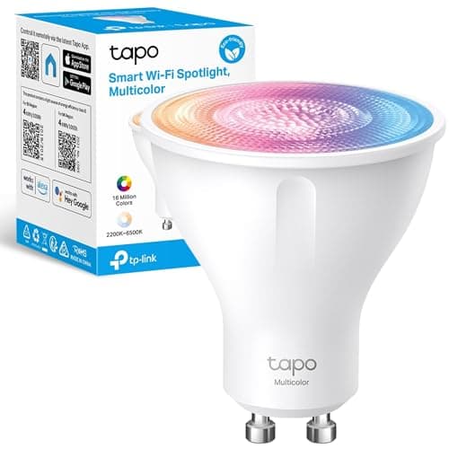 Image of Tapo L630 Smart Bulb, GU10 Lamp Base, Alexa Light Bulb, Smart Light Bulb Spotlight, 16 Million Colours, White Tunable, High Lumen & Dimmable, Remote Control, Voice Control Alexa & Google