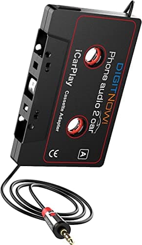 Image of DIGITNOW! Car Audio Cassette Adapter, Tape Adapter to Play Smartphone Music via Cassette Deck, 3.5MM AUX Universal Cable for Car, MP3 Player, Phone(Black)