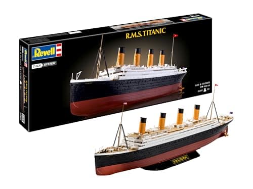 Image of Revell 05497 R.M.S. Titanic (Click System) 1:600 Scale Unbuilt, Pre-Coloured, Click-Together (Non-Glue), Plastic Model Kit
