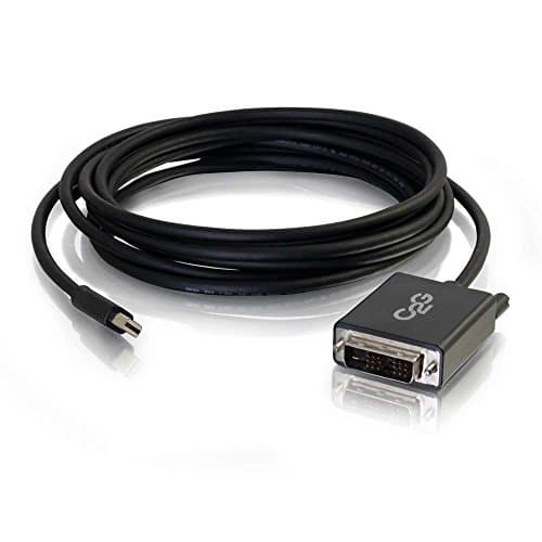 Image of C2G 2m Mini DisplayPort Male to Single Link DVI-D Male Computer Monitor Adapter Cable Full HD Black for MacBook, Chromebook, iMac, Surface Pro, XPS, Dell, ACER, Laptop and other DP Enabled Devices