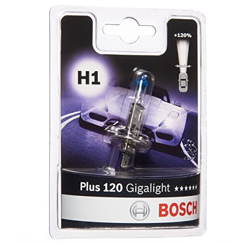 Image of Bosch H1 (448) Plus 120 Gigalight Halogen Headlight Bulb, 12 V 55 W, 120% more Light - Socket P14,5s - 1 Replacement Car Light Bulb