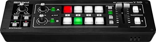 Image of ROLAND V-1HD – 4-Channel HDMI Video Switcher with 12-Channel Audio Mixer. Video Switching Solution for all Applications from Meeting Rooms to Live Events. Ideal for Webcasts & Livestreaming, Training