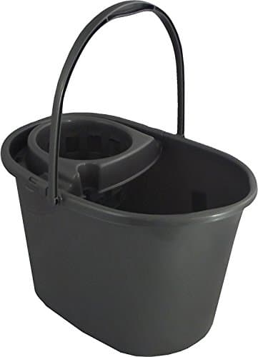 Image of Whitefurze Plastic Floor Mop Bucket with Wringer Silver