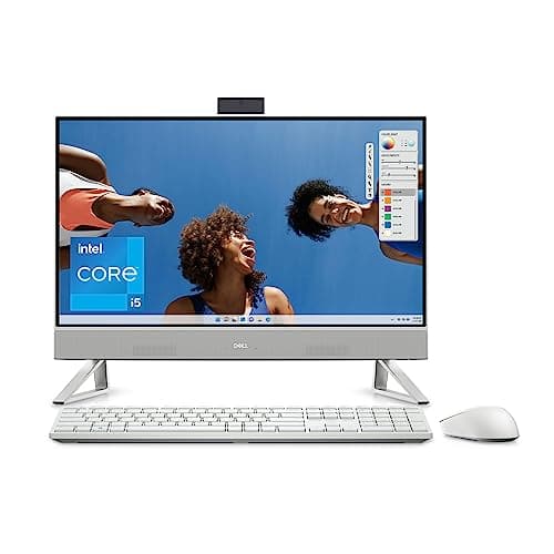 Image of Dell Inspiron 5420 All In One desktop - 23.8-inch FHD 60 Hz Display, Core i5-1335U Processor, 16GB DDR4 RAM, 1TB SSD, Intel Iris Xe Graphics, Windows 11 Home, Premium Support & Dell Migrate - White