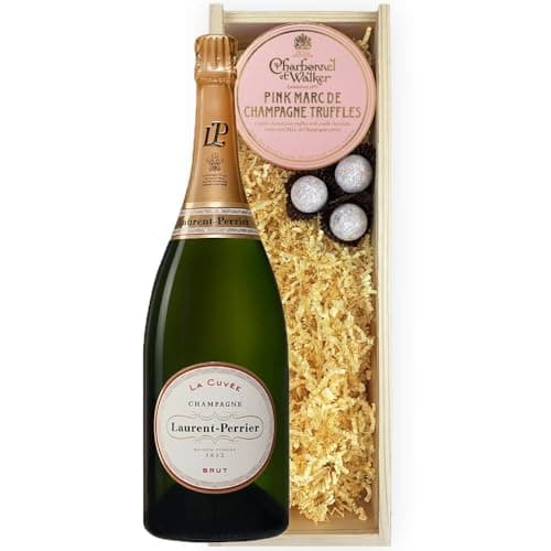 Image of Magnum of Laurent Perrier La Cuvee, Champagne And Pink Marc De Charbonnel Truffles Magnum Box 150cl 12% abv
