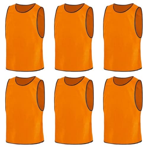 Image of BSBUY 6Pcs Kids Team Training Vest Breathable Mesh Scrimmage Sleeveless Training Pinnies Training Bibs Quick-Dry Multi-Sports Bibs Sports Practice Vests for Soccer Basketball Practice