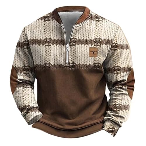 Image of red and Green Striped Jumper Mens 1/4 Zip Fleece Pullover Band t Shirts for Men Men s Cardigan Sweater Leather Jacket XXXL Hoodies for Men Mens Sweatshirts Size XL Winter Jacket for Men