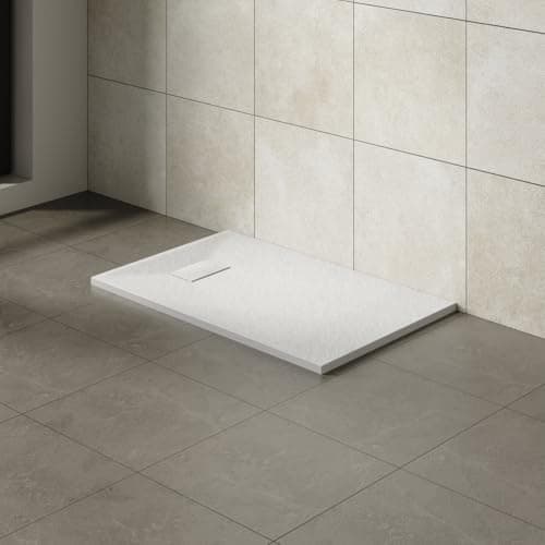 Image of Aquariss 1200x700mm SMC Anti Slip Shower Base Tray Rectangular for Shower Enclosure White