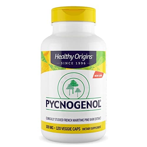 Image of Healthy Origins, Pycnogenol, 100mg, Pine Bark Extract with Procyanidins, 120 Vegan Capsules, Lab-Tested, Soy Free, Gluten Free, Vegetarian, Non GMO