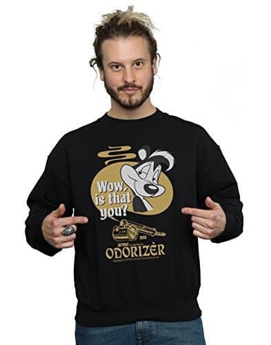 Image of Looney Tunes Men's Pepe Le Pew Odorizer Sweatshirt Small Black