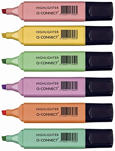 Image of Q-Connect Pastel Highlighters (Pack of 6)