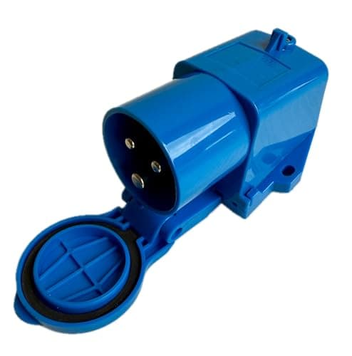 Image of 240V 16A Surface Mounted Mains Inlet Socket – CEE 3-Pin Caravan Hookup Point with Splashproof Flap – External Electrical Connector for Motorhomes, Campervans, Caravans & Trailers