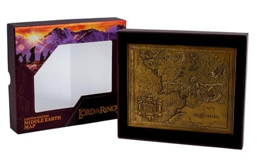 Image of Lord of the Rings Middle Earth Metal Map – Detailed Wall Art for Home or Office Decor – For LOTR Fans & Collectors