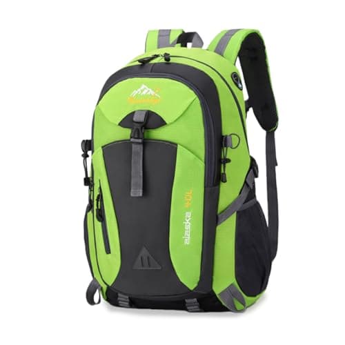 Image of Nircho 40L Hiking Backpack Lightweight Breathable Trekking Rucksack for Men Women, Durable Water Resistant Travel Bag for Skiing Camping Climbing Cycling Trekking Mountaineer Outdoor Sports (Green)