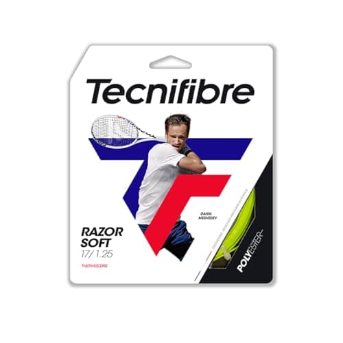 Image of Tecnifibre Razor Soft Monofilament Polyester Tennis String 1.25mm Lime - 12m Set