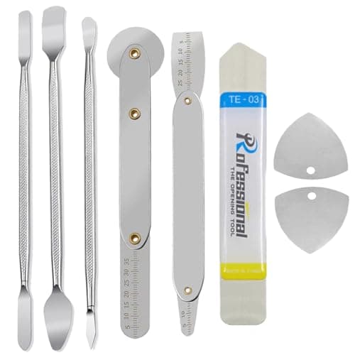 Image of Haojiaho Spudger Pry Tool Kit 8 Piece Opening Tool, Metal Spudger Tool Kit, Ultra-thin Prying & Open Tool for iPhone, Laptop, iPad, Cell Phone, MacBook, Tablet, Computer, Electronics Repair
