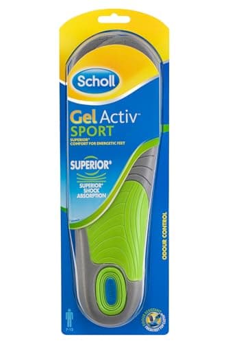 Image of Scholl Insoles Men's or Women's Sport Gel Active UK Shoe Size 7-12