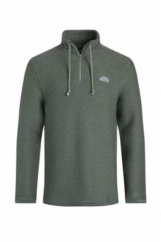 Image of Weird Fish Cruiser 1/4 Zip Macaroni Sweatshirt Army Green Size 3XL. (Jumper/Sweater/Fleece)