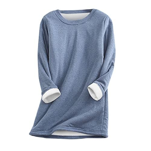 Image of Ladies Xmas T Shirt, Asymmetric Jumpers for Women, Fleece Lined Sweater Tops, Winter Ladies Sweater, Women'S Hollow Pullover Adult
