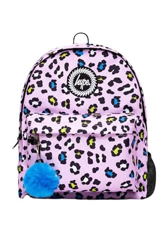 Image of hype Leopard Print Backpack (One Size) (Lilac/Black)
