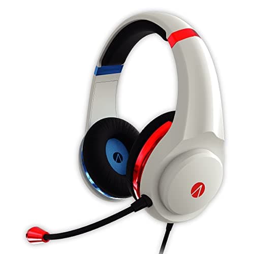 Image of STEALTH Red and Blue Neon Over Ear Gaming Headset PS4/PS5, XBOX, Nintendo Switch, PC with Flexible Mic, 3.5mm Jack, 1.5m Cable, Lightweight, Comfortable and Durable