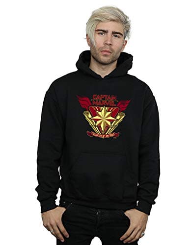 Image of Marvel Men's Captain Marvel Protector Of The Skies Hoodie Black XXXXX-Large