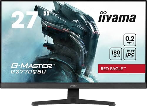 Image of iiyama G-Master G2770QSU-B6 27 inch Fast IPS,180Hz, 0.2ms, FreeSync Premium Pro, HDR 400, 2560 x 1440, Eyesafe 2.0, HDMI/DP, 4 x USB 3.2