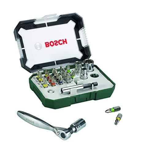 Image of Bosch 26pc. Screwdriver Bit and Ratchet Set (PH-, PZ-, Hex-, T-, S-Bit, Accessories Drill and Screwdriver)