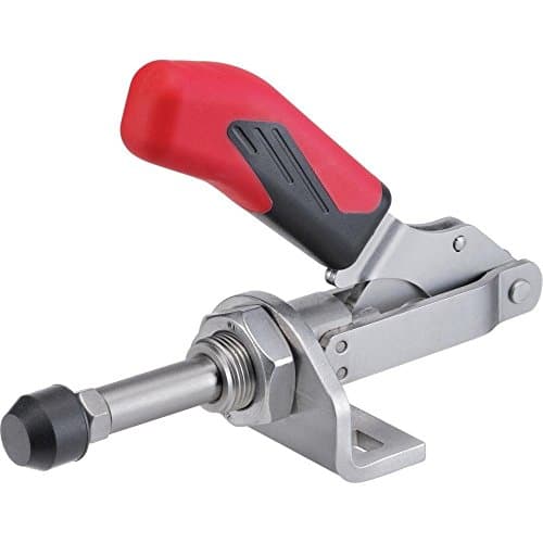 Image of AMF 94136 Push-Pull Type Toggle clamp "6841", Size 3, with Angle Base, red/Silver