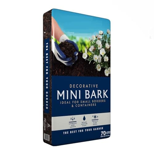 Image of Decorative Mini Bark 70L – 8–20mm Bark Chips Mulch for Beds, Borders & Pots, Weed Control & Moisture Retention