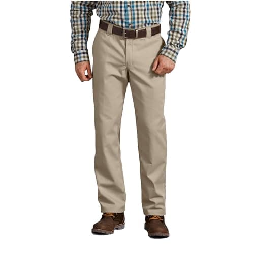 Image of Dickies Men's Regular Fit Active Waist Work Pants, Desert Sand, 32W / 30L