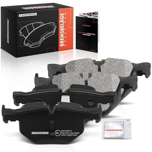 Image of Frankberg Brake Pad Set incl. 4x Pads Rear Compatible with X5 E70 3.0d 3.0 Si xDrive30d xDrive30i xDrive35i xDrive35d Replace# 34216868497,34216857108