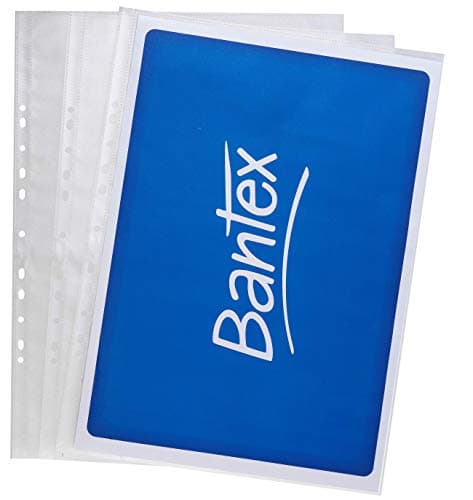 Image of Bantex Pocket Polypropylene Multipunched Top-opening 120 Micron Vertical A3 Clear Ref 203608 [Pack of 25]