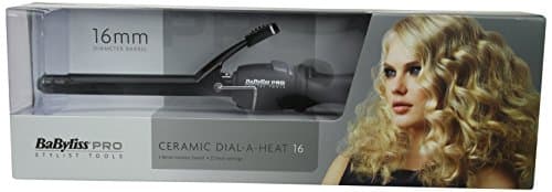 Image of Babyliss Pro Ceramic Dial A Heat Hair Tongs with 25 Heat Settings Curler Wand (BLACK)