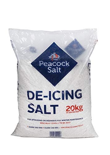 Image of Peacock Salt 20KG Bag White De-Icing Rock Salt for Weeds Clearing Roads Paths and Driveways of Ice and Snow